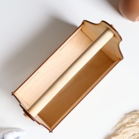 Кашпо деревянное 24.5&times;13.5&times;9.5(25) см Стелла Клик, с ручкой, натуральный