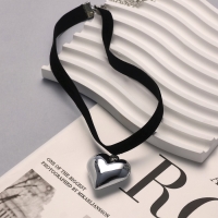 Чокер &laquo;Стиль&raquo; сердце, цвет серебро, 30 см