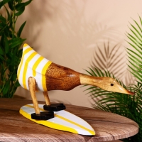 Сувенир "Утка на сёрфе" дерево 40 см