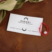 Браслет желаний &laquo;Опал розовый&raquo; на красной нити, длина регулируется