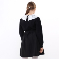 Джемпер школьный для девочки, цвет черный, рост 122 см