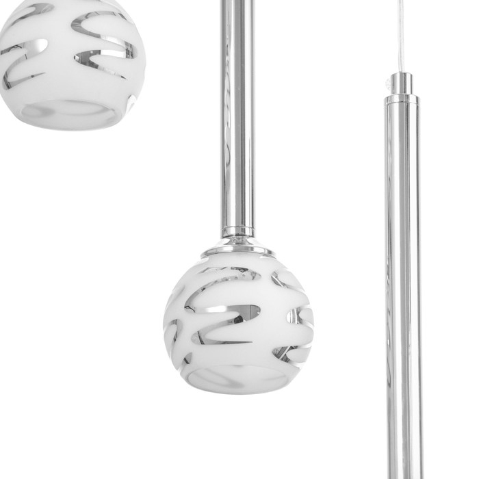 Светильник "Жаннетт" 9х3Вт G4 Хром 30х30х180см