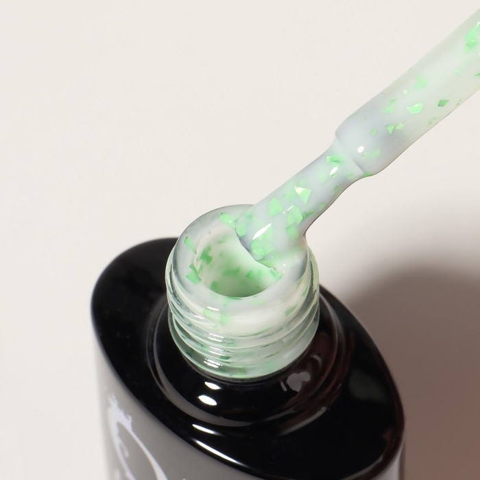 Гель лак для ногтей, &laquo;MILK POTAL&raquo;, 3-х фазный, 8мл, LED/UV, цвет белый/зелёный (08)