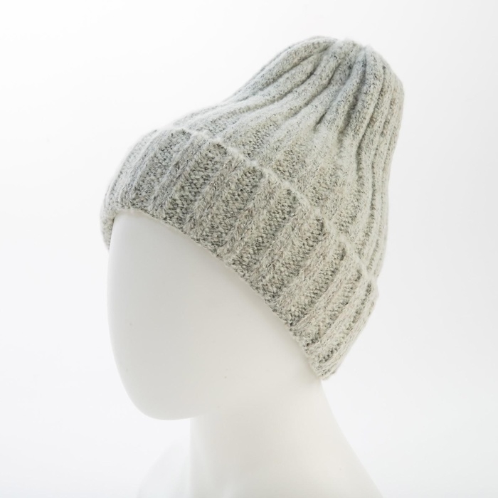 Шапка женская MINAKU с подворотом, размер 54-56, цвет серый Шапка женская MINAKU с подворотом, размер 54-56, цвет серый