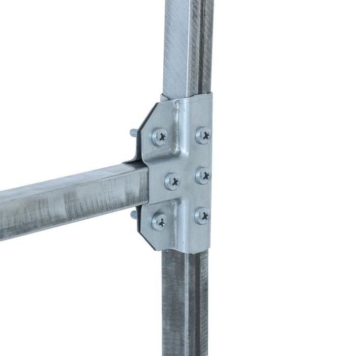 Теплица &laquo;МегаЦинк&raquo;, 6 &times; 2 &times; 2 м, оцинкованный профиль 20 &times; 20 мм, чехол из спанбонда 80 г/м&sup2;