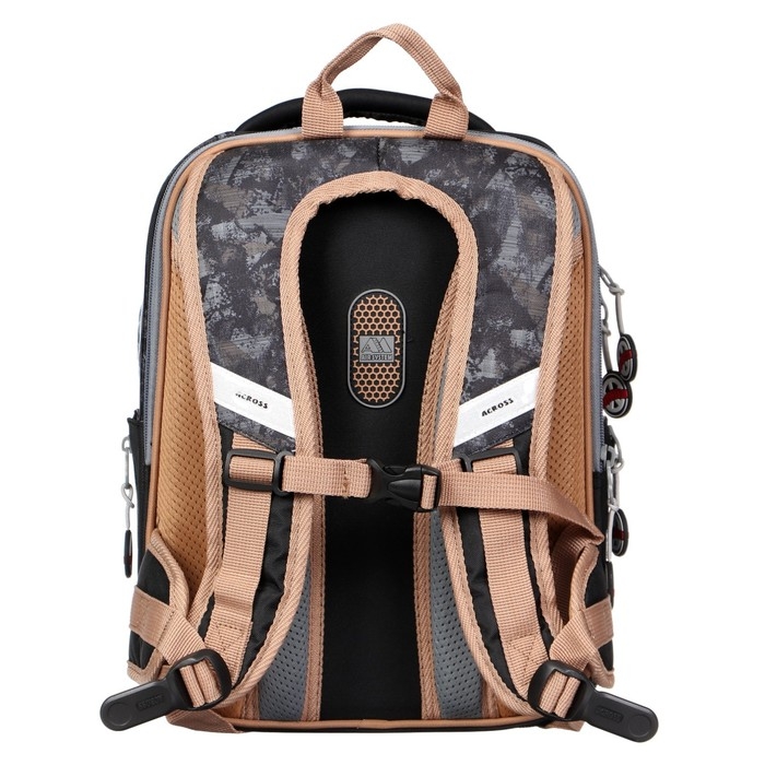 Рюкзак каркасный 35 х 26 х 14 см, Across HK22, наполнение: мешок, пенал, синий HK22-4