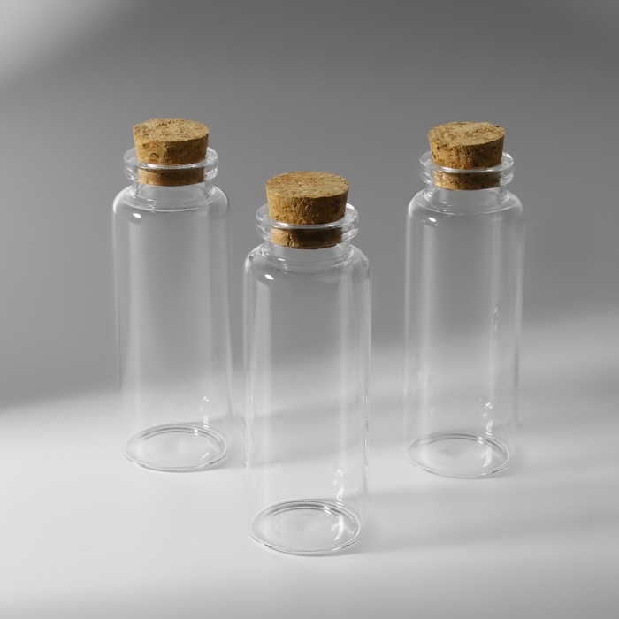 Баночки для хранения бисера, d = 3 &times; 8 см, 3 шт