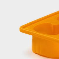 Форма для конфет и шоколада Доляна &laquo;Тыковка&raquo;, силикон, 23&times;9,5&times;2,4 см, 12 ячеек (3,2&times;3,3 см), цвет оранжевый