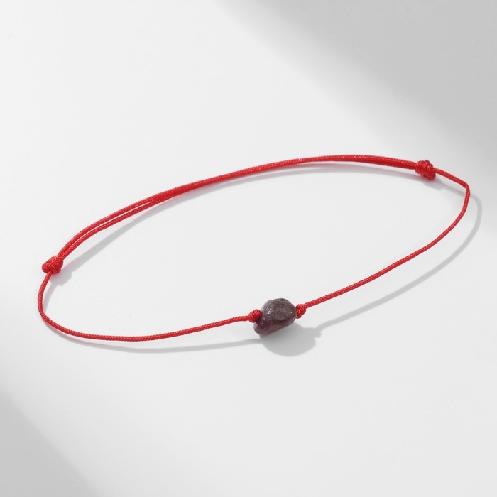 Браслет желаний &laquo;Турмалин&raquo; на красной нити, длина регулируется