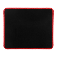 Коврик для мыши, игровой, 25x21x0,15 см, оверлок, чёрно-красный Коврик для мыши, игровой, 25x21x0,15 см, оверлок, чёрно-красный