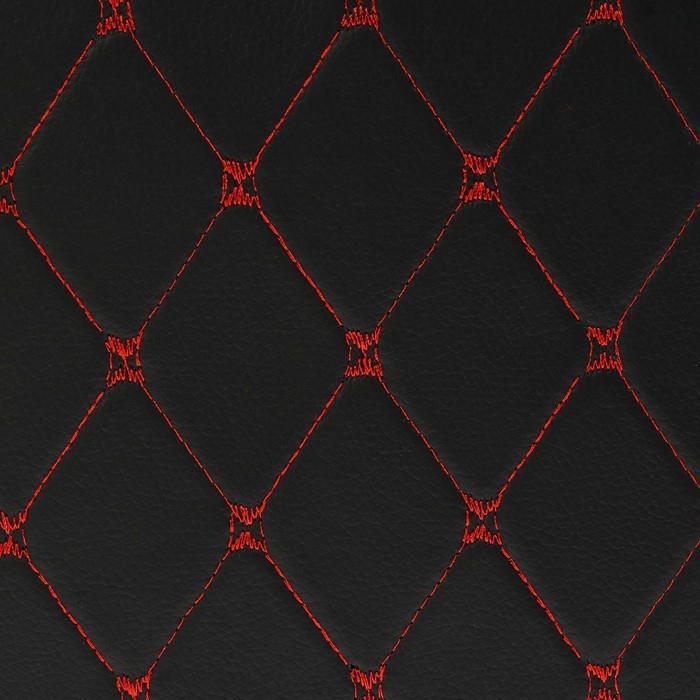 Органайзер кофр в багажник, 55 х 30 х 31 см, экокожа, черный-красный