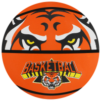 Баскетбольный мяч ONLYTOP &laquo;Тигр&raquo;, клееный, 8 панелей, р. 7, резина, резиновая камера