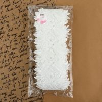 Кружево гипюровое, 90 мм &times; 9 &plusmn; 0,5 м, цвет белый