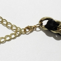 Чокер &laquo;Цепь&raquo; с бантом, цвет черный металл золото, 48 см