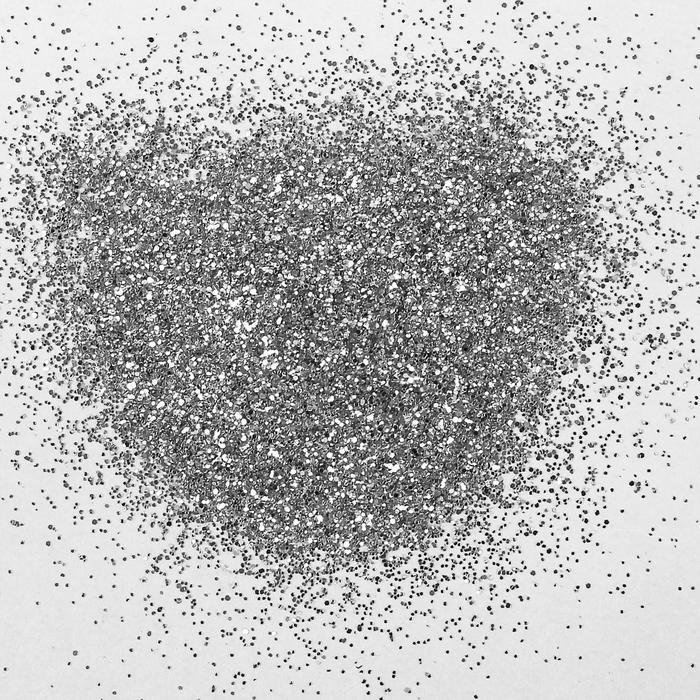 Наполнитель для шара &laquo;Блёстки&raquo;, 1 кг, 0,5 мм, цвет серебряный