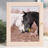 Ключница "Лошади" молочный дуб 24х29 см Ключница "Лошади" молочный дуб 24х29 см