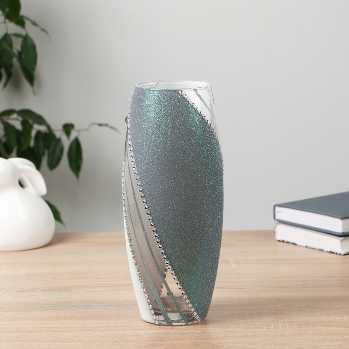 Ваза "Юнона" шамот, серебро  h-26 х11см d-7.5см МИКС