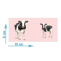 Парные пазлы &laquo;Мамы и малыши&raquo;, 12 пазлов, 24 детали