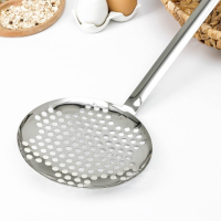 Шумовка &laquo;Поварская&raquo;, d=17 см, длина ручки=38 см, цвет серебряный