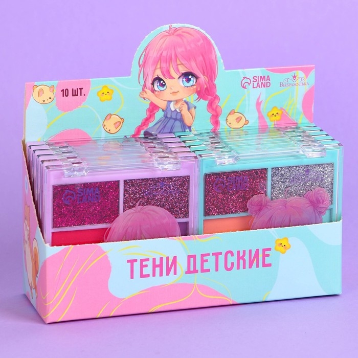 Тени детские &laquo;&lrm;Милота&raquo;&lrm;, 4 цвета