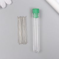 Иглы для бисера металл в пластиковой коробке набор 25 шт &Oslash; 0,46 мм