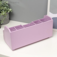 Шкатулка дерево для украшений и косметики 2 ящика нежно-сиреневая 35х16,5х17 см