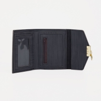 Кошелёк женский на кнопке, цвет чёрный Кошелёк женский на кнопке, цвет чёрный