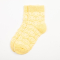 Носки для девочки махровые KAFTAN &laquo;Смайлики&raquo;, размер 18-20 см, цвет жёлтый
