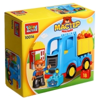 Конструктор &laquo;Самосвал&raquo;, большие кубики, 18 деталей