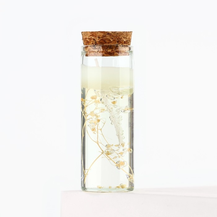 Свеча интерьерная в колбе &laquo;Цветочный&raquo; 3 х 3 х 8 см