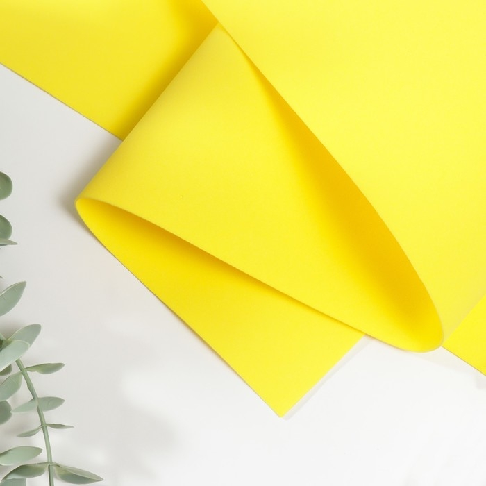 Фоамиран иранский, 0.8-1 мм, жёлтый/112, 60&times;70 см