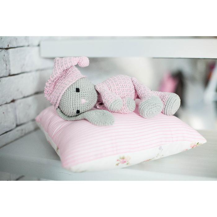 Набор для вязания. Амигуруми: мягкая игрушка своими руками &laquo;Сонная зайка Амелия&raquo;, 26 см