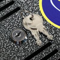 Ящик почтовый с замком, горизонтальный &laquo;Широкий&raquo;, серебристый