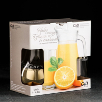 Набор питьевой &laquo;Нэро&raquo;, 7 предметов: кувшин 1 л, стакан 230 мл, 6 шт, цвет напыления золотой