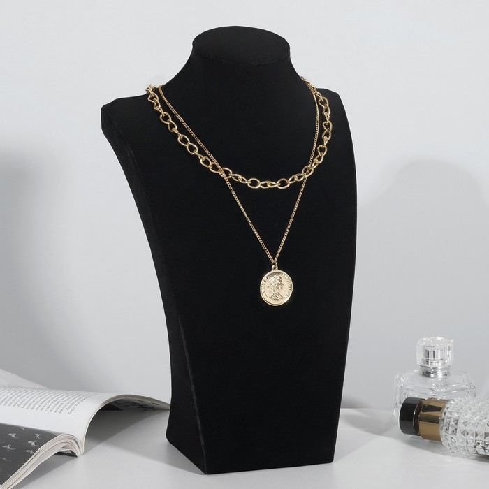 Бюст для украшений, 18×12×30 см, цвет чёрный Бюст для украшений, 18×12×30 см, цвет чёрный