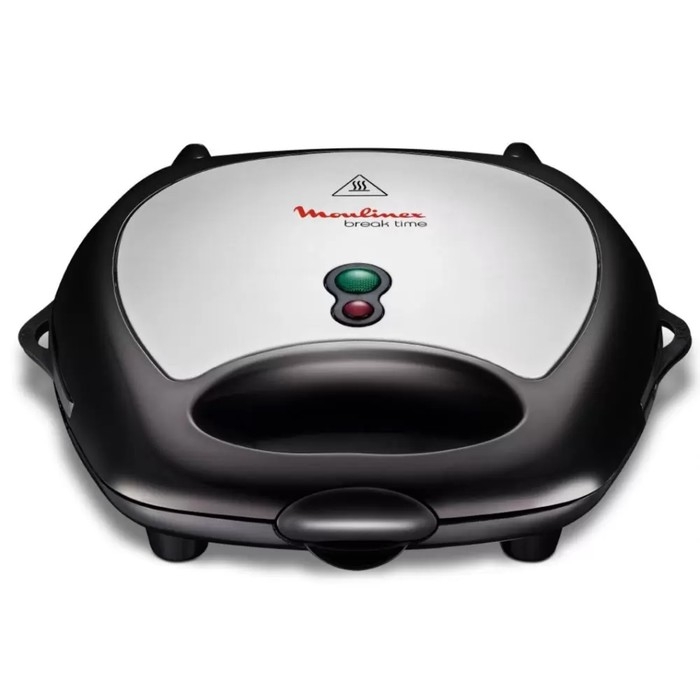 Сэндвичница MOULINEX SW611812, 700 Вт, антипригарное покрытие, чёрно-серебристая Сэндвичница MOULINEX SW611812, 700 Вт, антипригарное покрытие, чёрно-серебристая