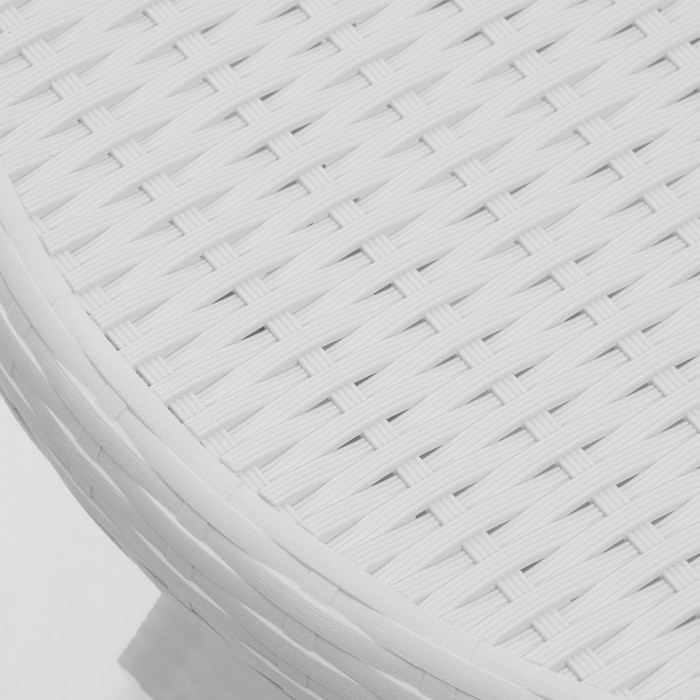 Стол "RATTAN Ola Dom" круглый, белый, 70 х 70 х 72 см