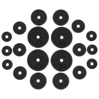 Набор ONLYTOP: 2 гантельных грифа, 1 гриф прямой 1,5 м, 20 дисков, вес 50 кг