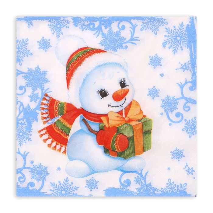 Новогодние салфетки бумажные Лилия «Зимнее утро», 2 слоя, 33х33 см, 20 шт Новогодние салфетки бумажные Лилия «Зимнее утро», 2 слоя, 33х33 см, 20 шт