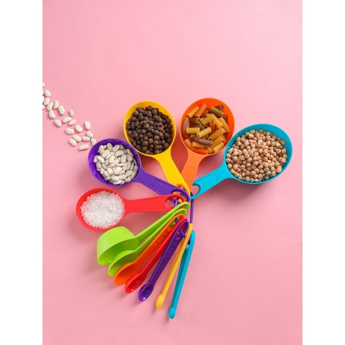 Набор мерных ложек Доляна «Заряд», 12 шт, 22×8×1,5 см, цвет МИКС Набор мерных ложек Доляна «Заряд», 12 шт, 22×8×1,5 см, цвет МИКС