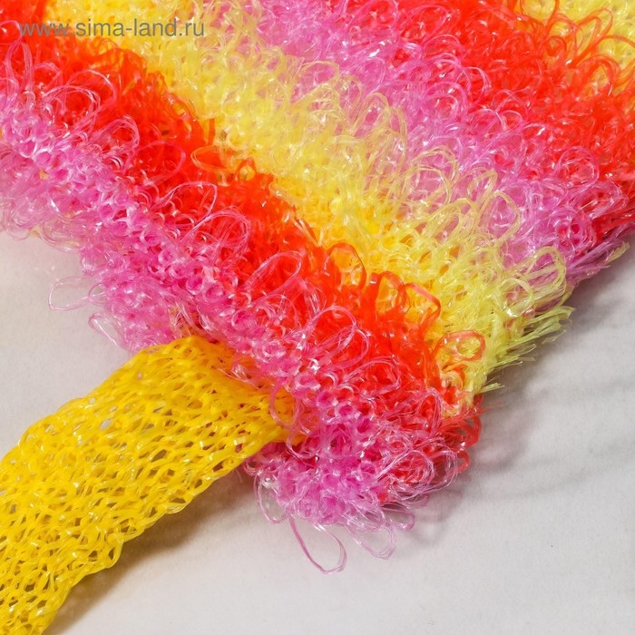 Мочалка для тела Доляна &laquo;Радуга&raquo;, 12&times;45 см, МИКС