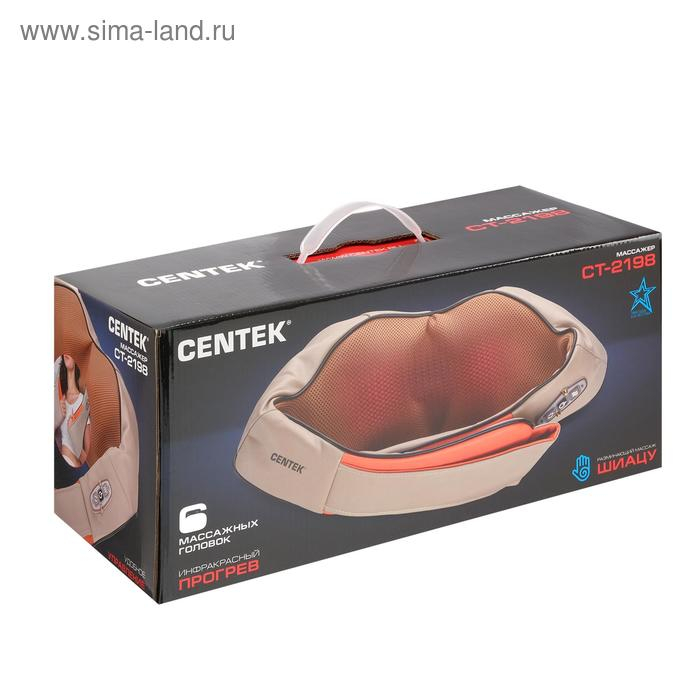 Массажёр для шеи и плеч Centek CT-2198, 12 В, ИК-подогрев, 3D массаж, бежевый Массажёр для шеи и плеч Centek CT-2198, 12 В, ИК-подогрев, 3D массаж, бежевый