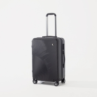 Чемодан средний 60 л (M), &laquo;Фабрика КАРТЕКС&raquo;, отдел на молнии, кодовый замок, 4 колеса, цвет чёрный