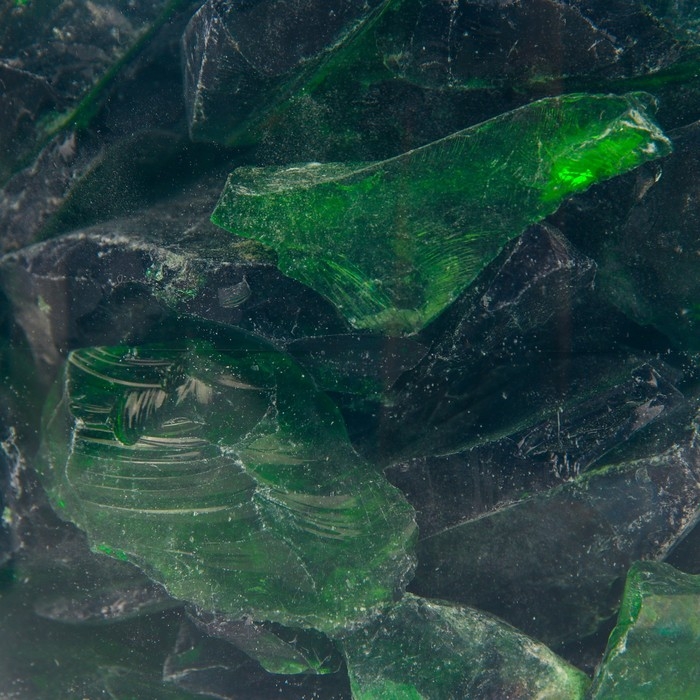 Стеклянный камень (эрклез) "Рецепты Дедушки Никиты", фр 20-70 мм, Изумрудный зелёный, 5 кг