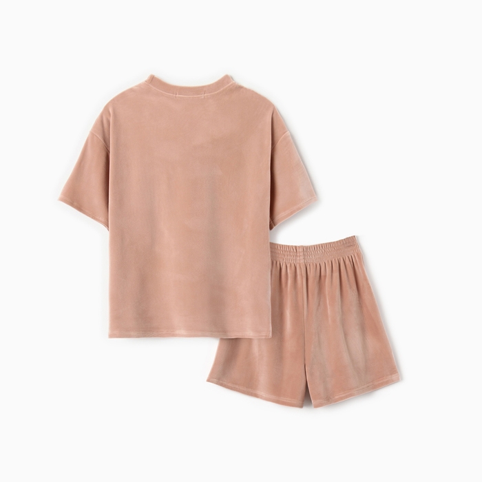 Костюм детский (футболка, шорты) KAFTAN Plushy р.32 (110-116), бежевый Костюм детский (футболка, шорты) KAFTAN Plushy р.32 (110-116), бежевый