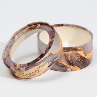 Коробка для макарун, кондитерская упаковка тубус с окном, &laquo;Мрамор&raquo; 12 х 12 х 5 см