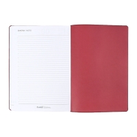 Ежедневник датир 2025г А4 120л ESCALADA, мяг обл, иск кожа, тисн ф, ляс, бл 80г/м2,бордовый