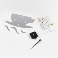 Часы настенные интерьерные для кухни, 3d "Аромат кофе", наклейка, большие, 28 х 28 см