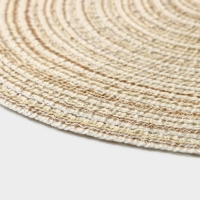 Салфетка сервировочная на стол Доляна &laquo;Дуо&raquo;, d=30 см, цвет бежевый