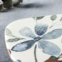 Блюдо керамическое «Фьюжен», 29.7х17.5 см, цвет белый Блюдо керамическое «Фьюжен», 29.7х17.5 см, цвет белый